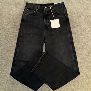 B SIDES Black Plein Straight Leg Jeans EUC